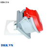Ổ công nghiệp 3 pha 4 chấu gắn âm KBN-314